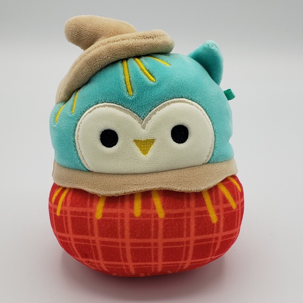 Original Squishmallows *WINSTON the HALLOWEEN OWL‎ SCARECROW 4.5" MINI